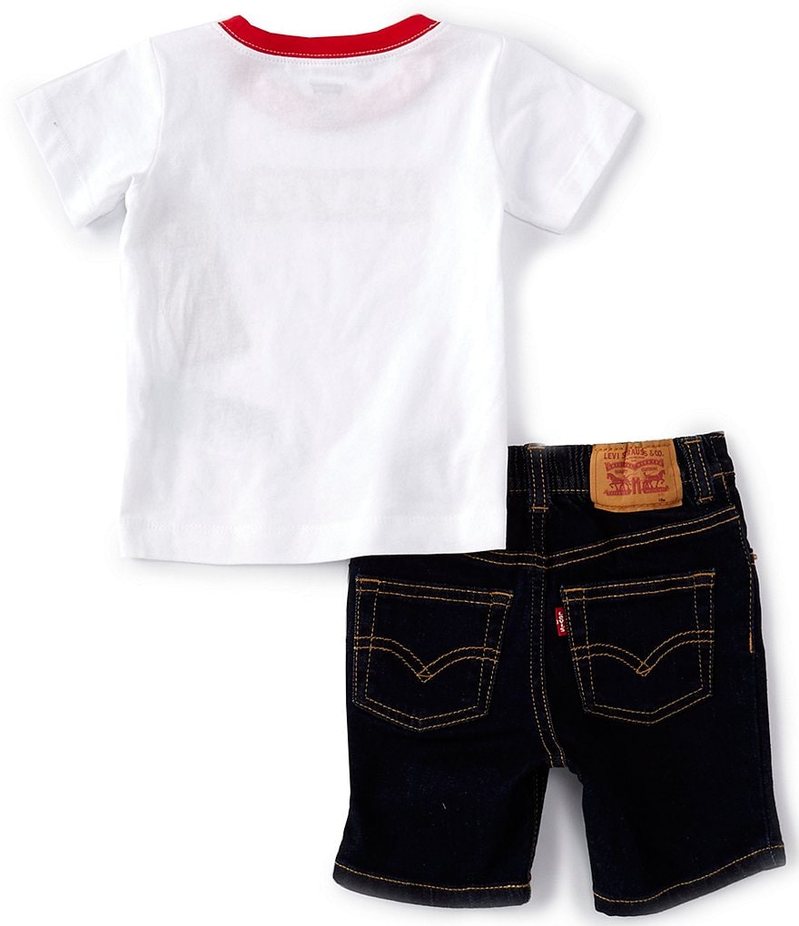 Levi's&reg; Baby Boys 12-24 Months Short-Sleeve Graphic Tee & Denim Shorts Set