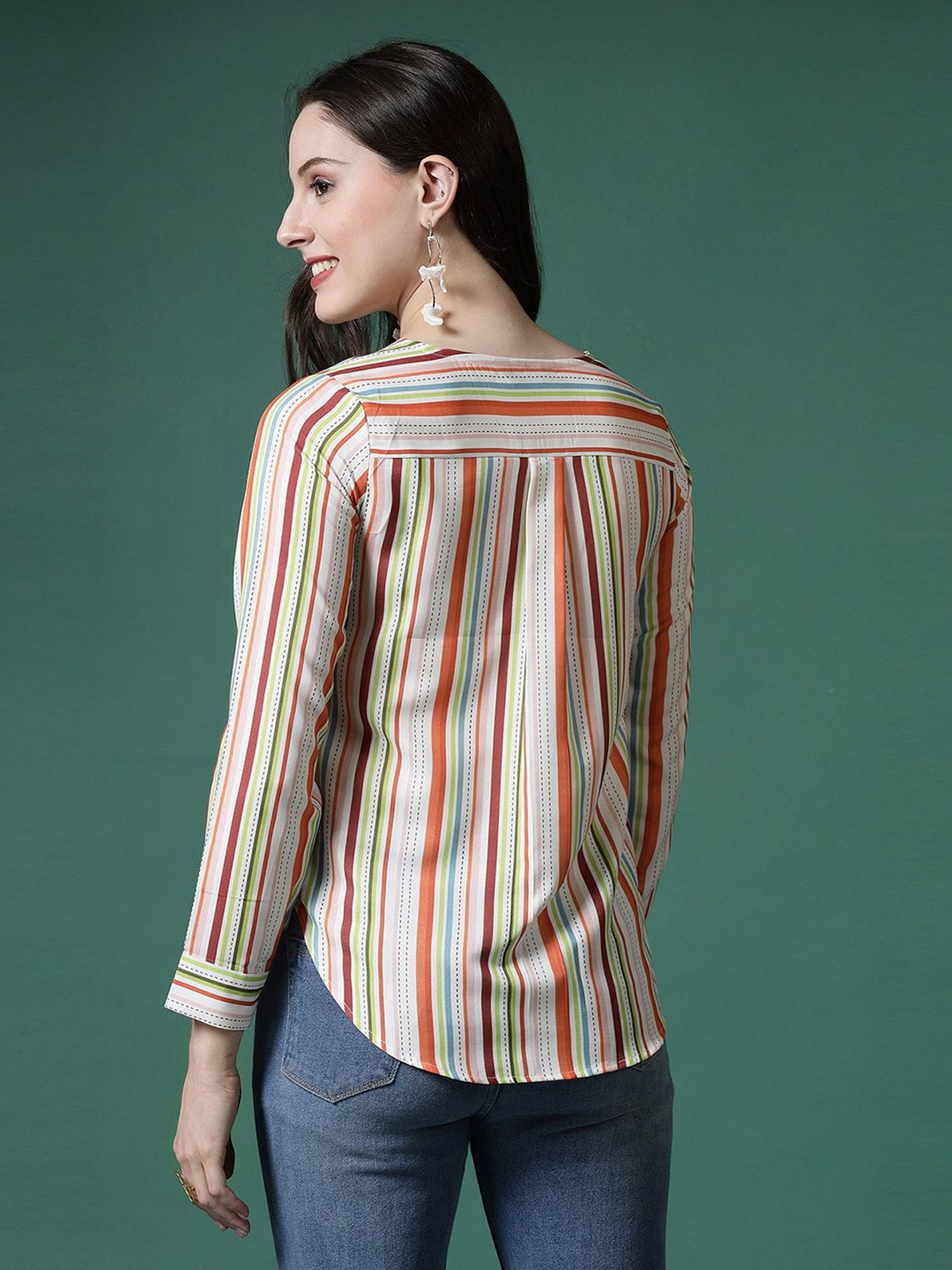 SELVIA Multicolor Striped Top