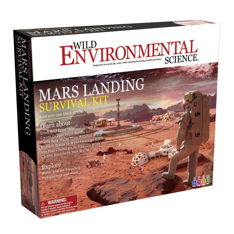 Wild Environmental Science - Mars Landing Survival Kit - Home STEM Kit - Ages 8+ - Grow Food & Build an Earth-Like Environment on Mars
