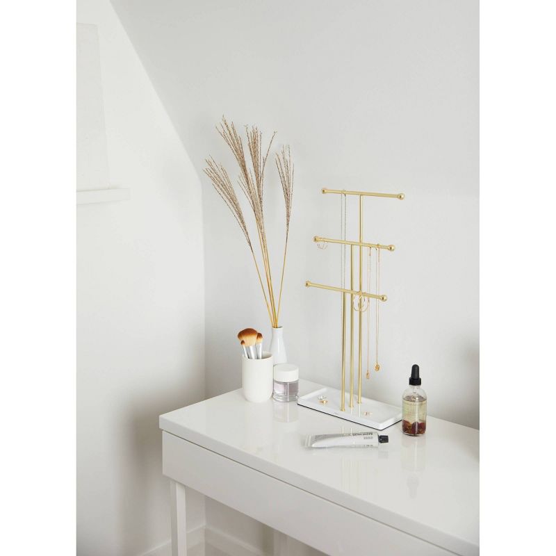 Trigem Jewelry Storage Stand Brass - Umbra