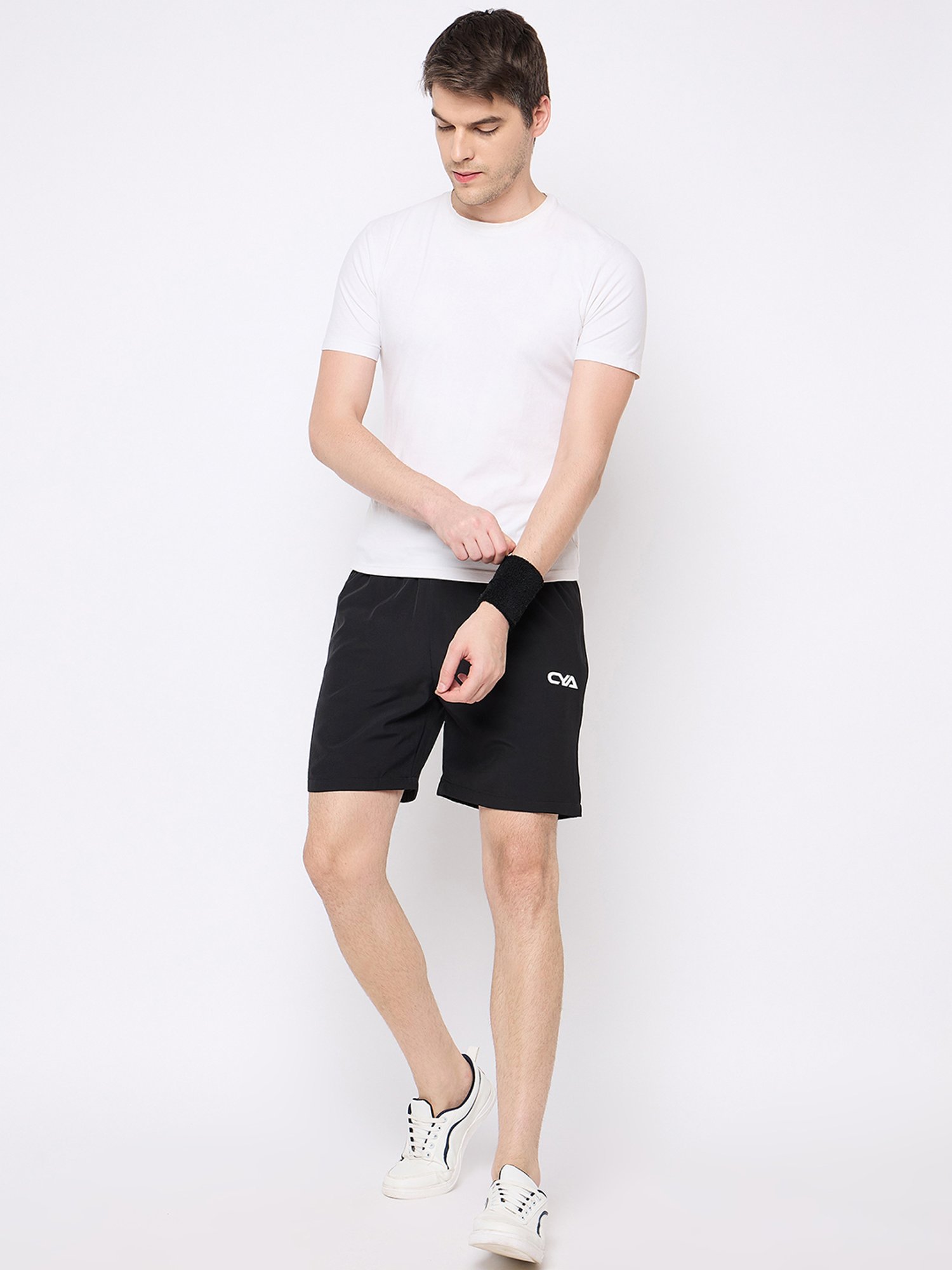 Club York Black Regular Fit Sports Shorts