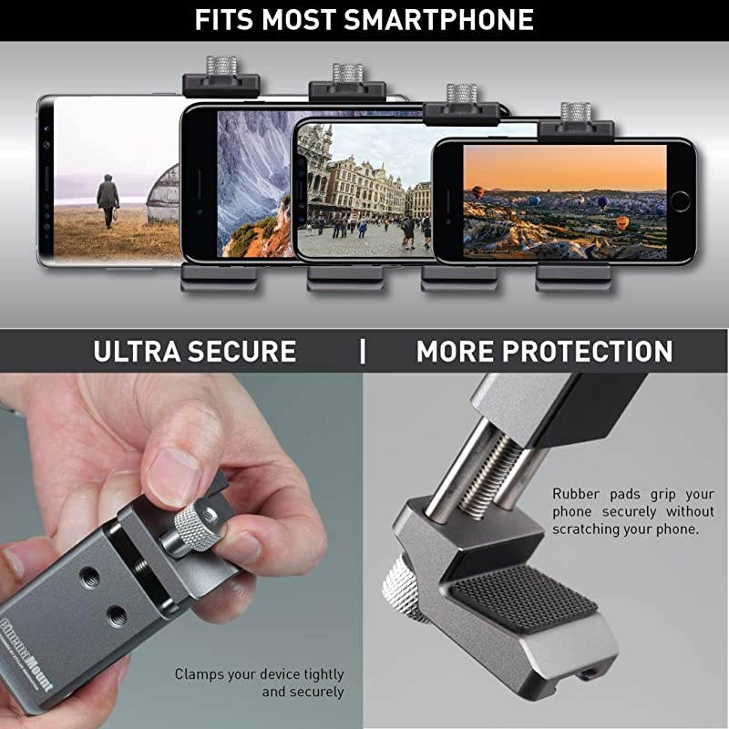 Mount MK III with Osmo Pocket Clip Kit Video Stabilizer System for Smartphone amp Camera Cold Shoe Mounts Standard Tripod Thread Mount Smartphone Rig Fit Arca Swiss Solid Aluminum Grip