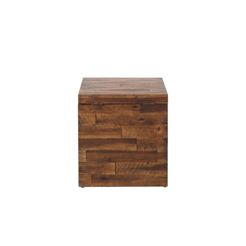 17.75" Cassian Storage Cube Trunk Dark Brown - Summerland Home