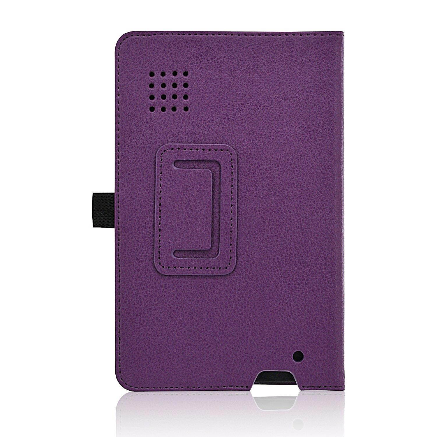 ACdream RCA Voyager 7 Case, Folio Premium PU Leather Cover Case for RCA Voyager (2016, 2017) / RCA Voyager II/RCA Voyager III RCA/RCA Voyager Pro 7" Android Tablet, Dark Purple