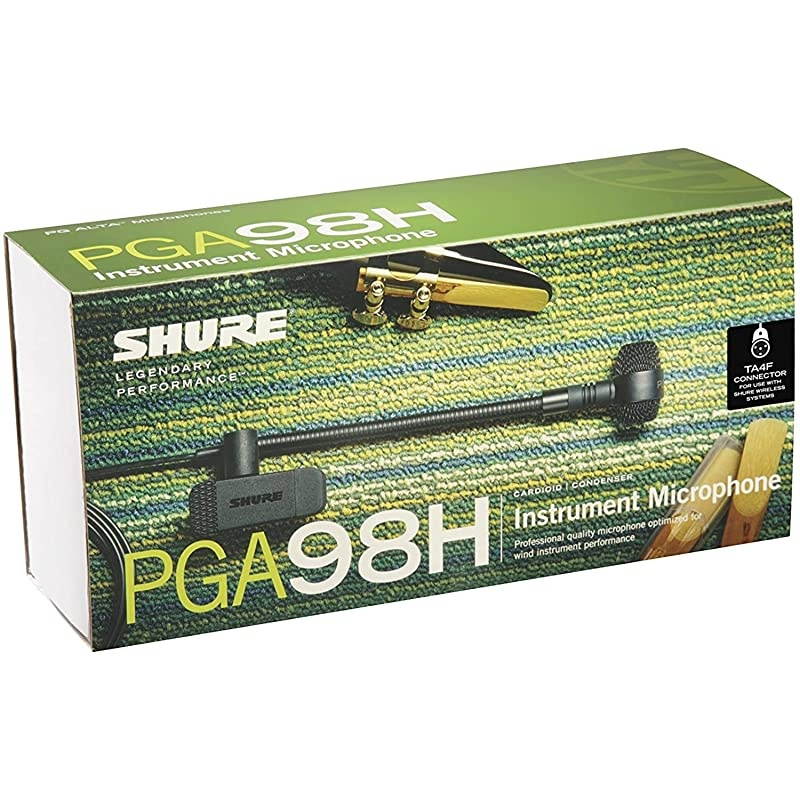 PGA98HTQG Cardioid Condenser Gooseneck Instrument Microphone with TA4F Connector for use with Wireless Systems