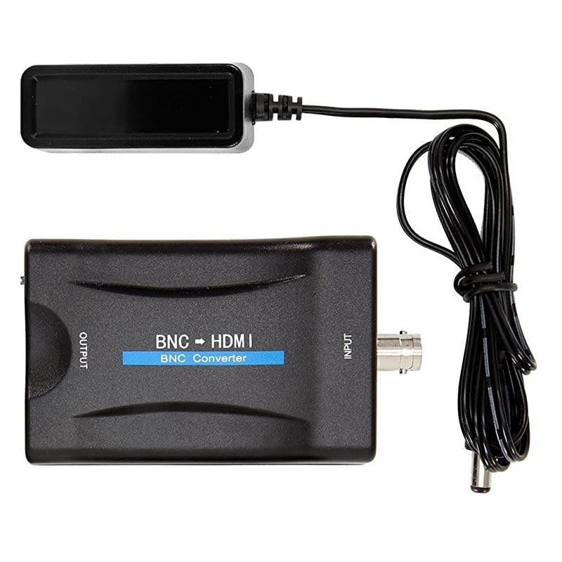 BNC to HDMI Video Converter BoxBNC Adapter with Audio for Security Cameras DVRs Supports 720P1080P Output