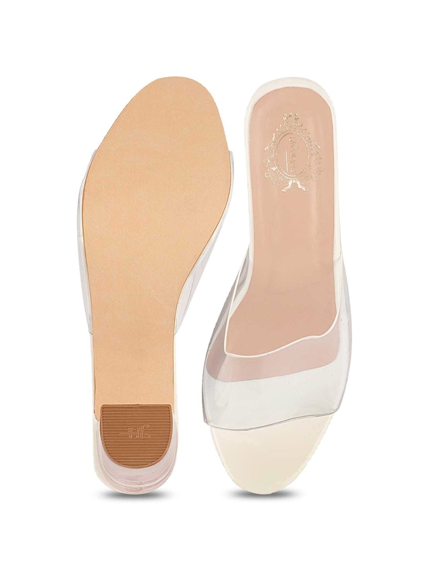 Shoetopia Women's White Casual Sandals