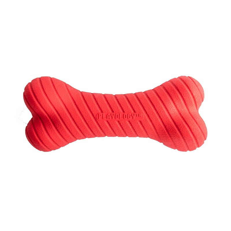 Playology Beef Scent Bone Dog Toy - Red - L