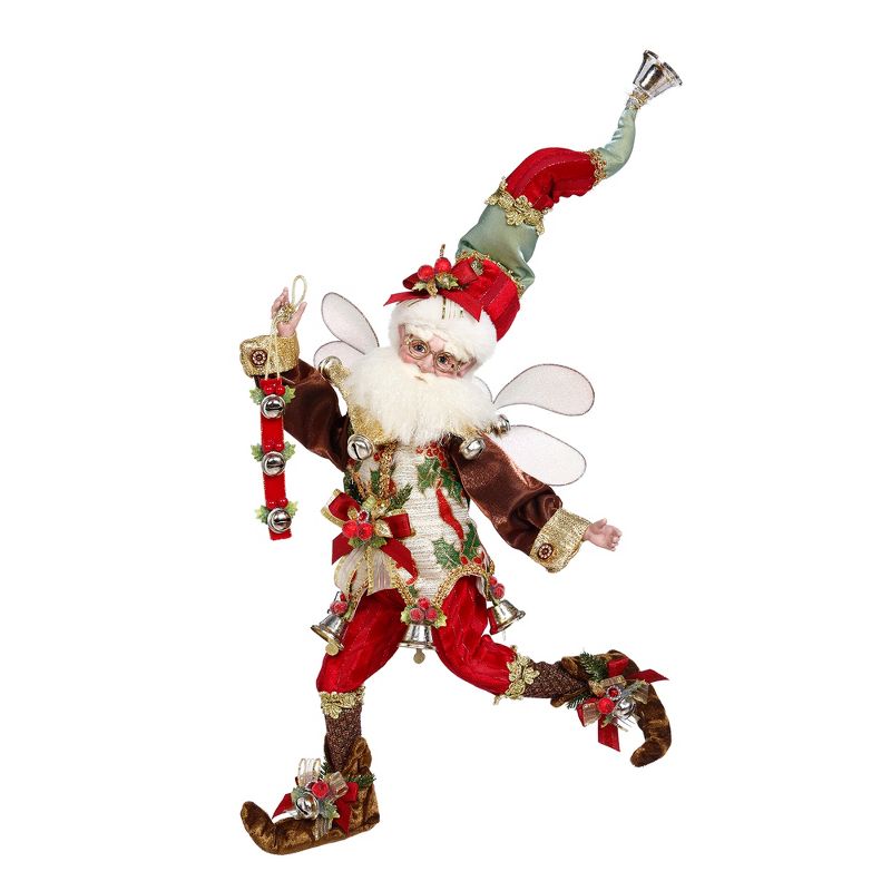 Mark Roberts Products Mark Roberts Red and Brown Jingle Bells Christmas Fairy, Medium 16-Inches