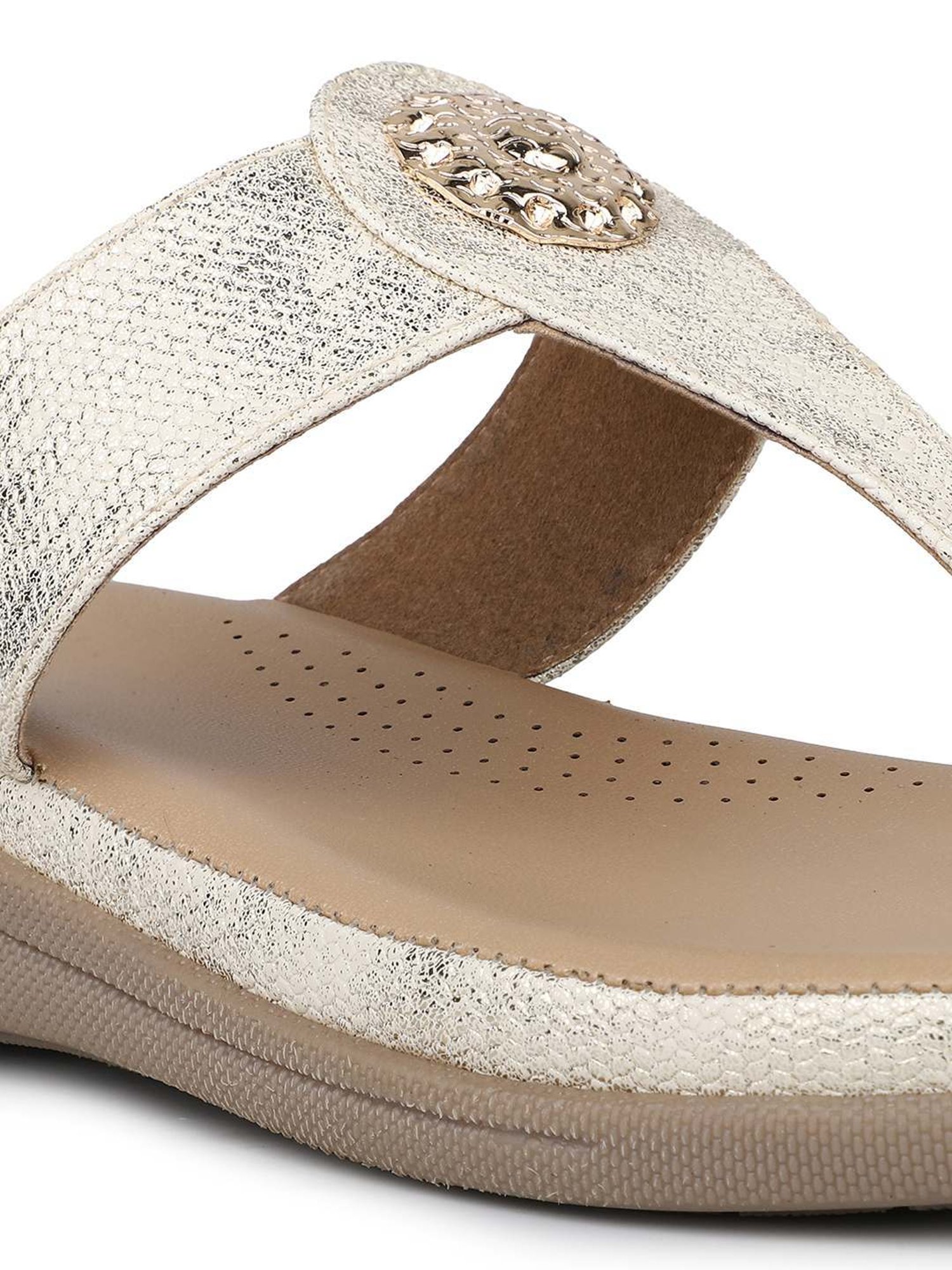 Inc.5 Women's Beige Thong Wedges