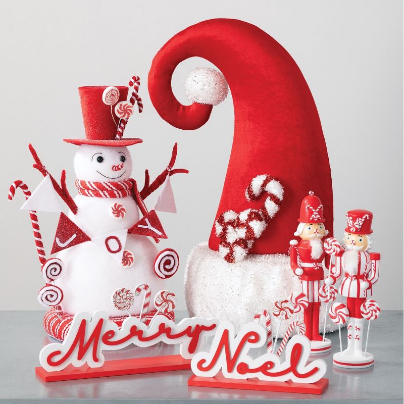 Sullivans Decorative Figurine Snowman 18.5"H Red