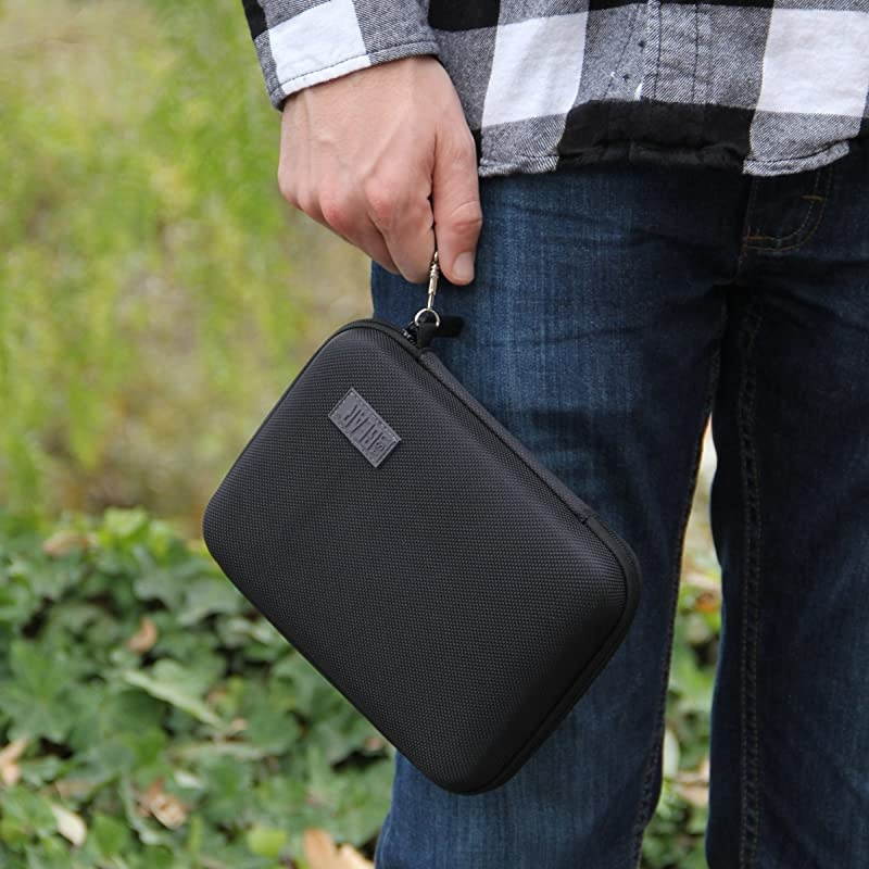 Hard Case Electronic Organizer Travel Case 7.5 Inch with Weather Resistant Exterior and Large Mesh Accessory Pocket - Compatible with Garmin GPS, Chargers, Hard Drives and More Electronics