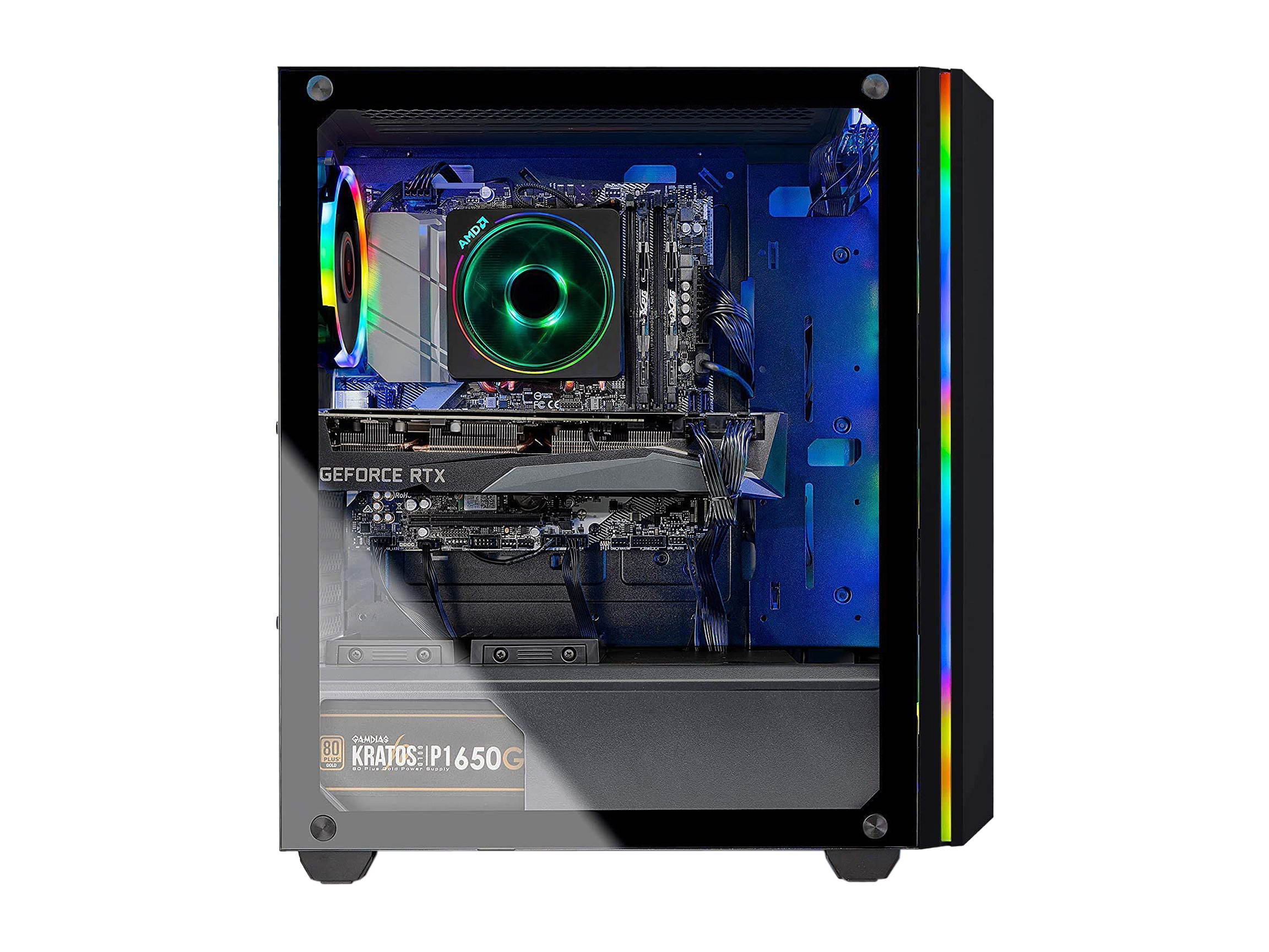 Skytech Chronos Gaming PC Desktop - AMD Ryzen 7 3700X 3.60 GHz, RTX 3070 8 GB, 16 GB DDR4 3200, 1 TB NVMe SSD, B550 Motherboard, 650W Gold PSU, Windows 10 Home 64-bit, AC WiFi