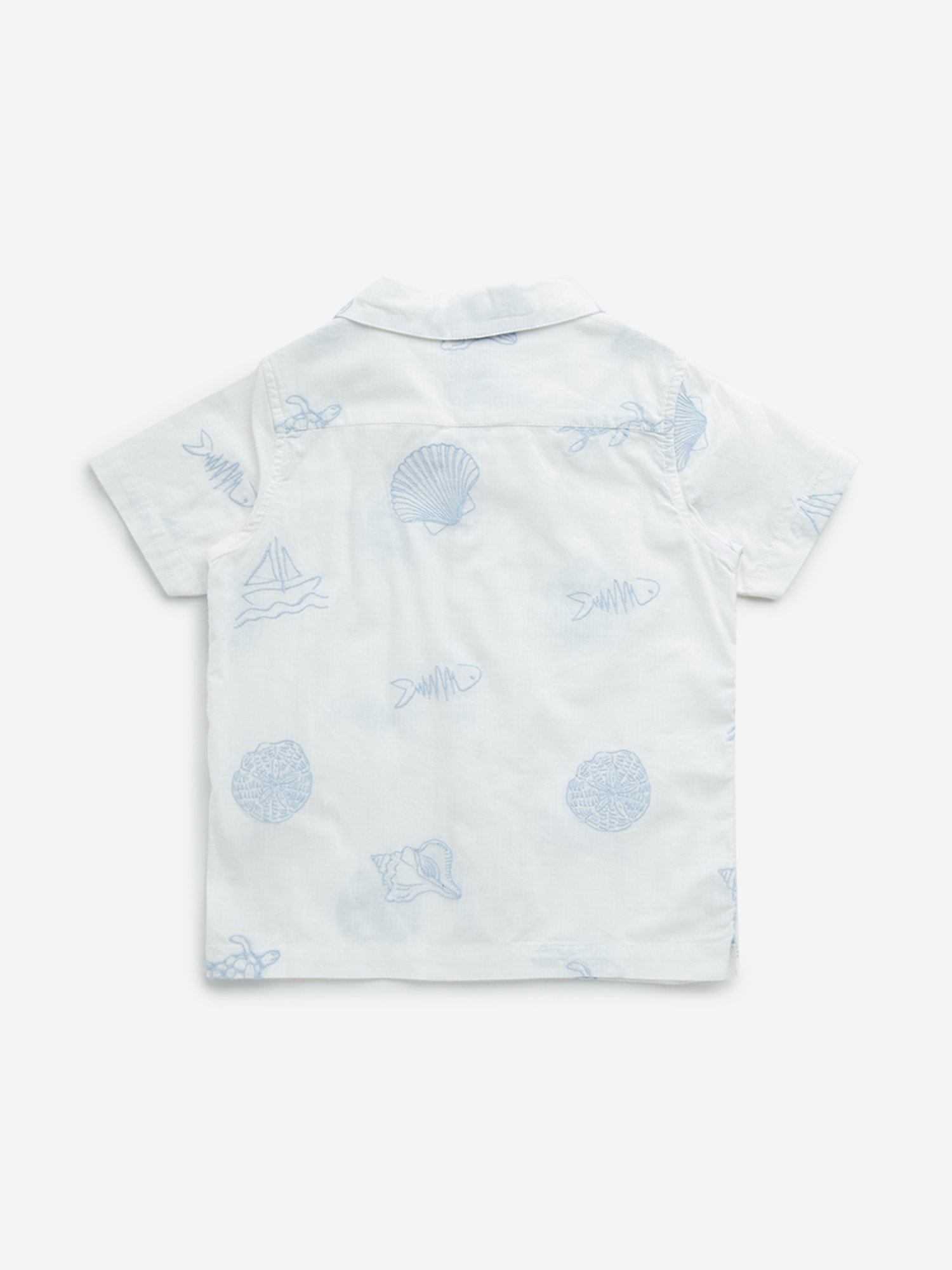 HOP Kids by Westside White Embroidered Shirt