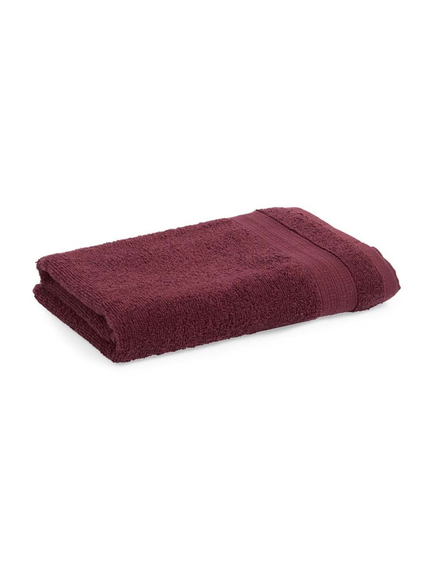 Spaces Day2Day Maroon Cotton 400 GSM Ladies Bath Towel