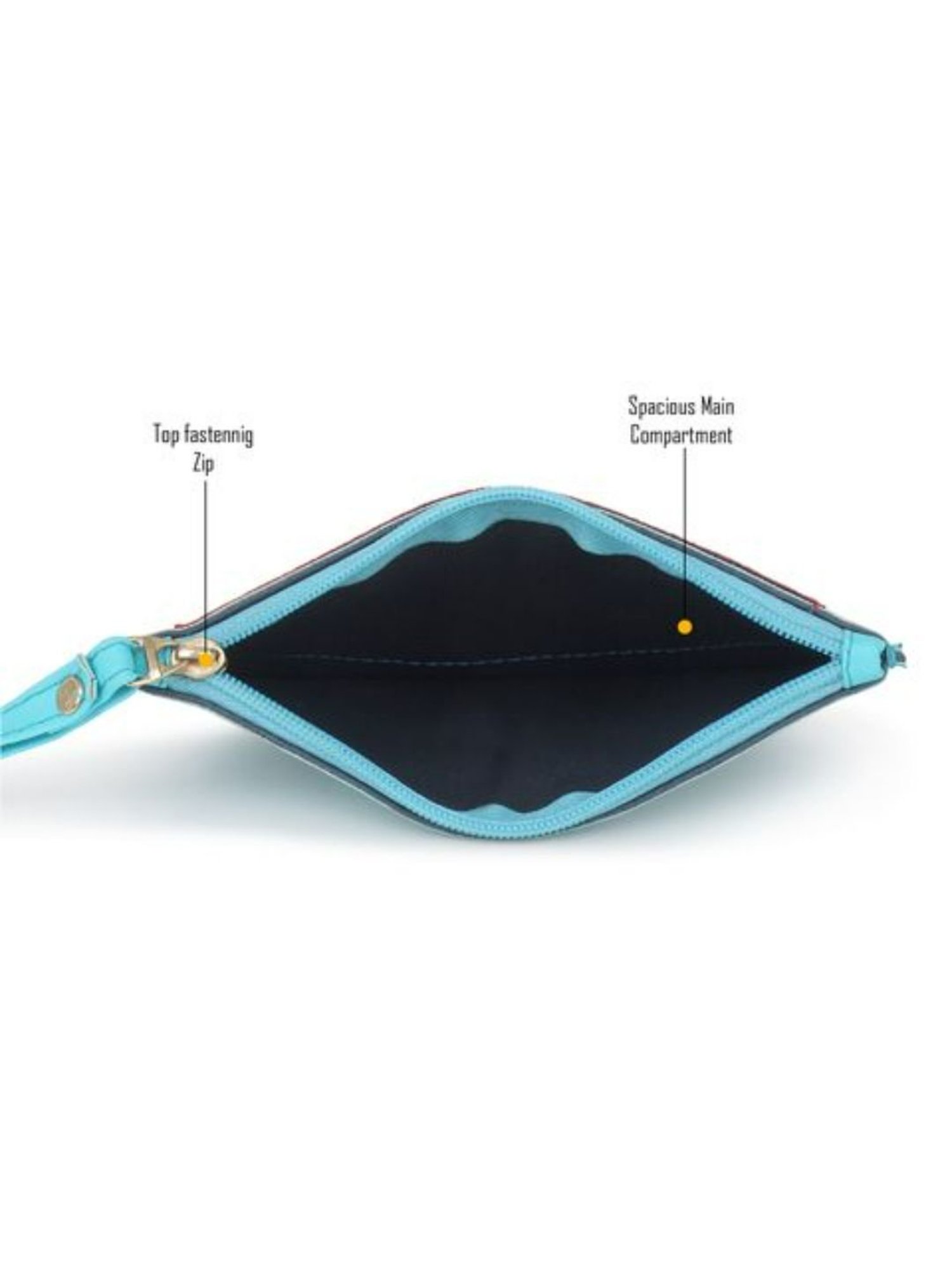 Yelloe Red Small Wristlet Pouch for Women