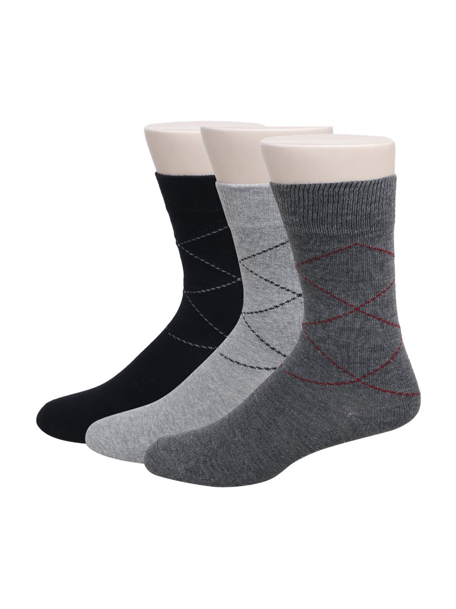 Sokker Multicolor Cotton Solid Socks - Set of 3