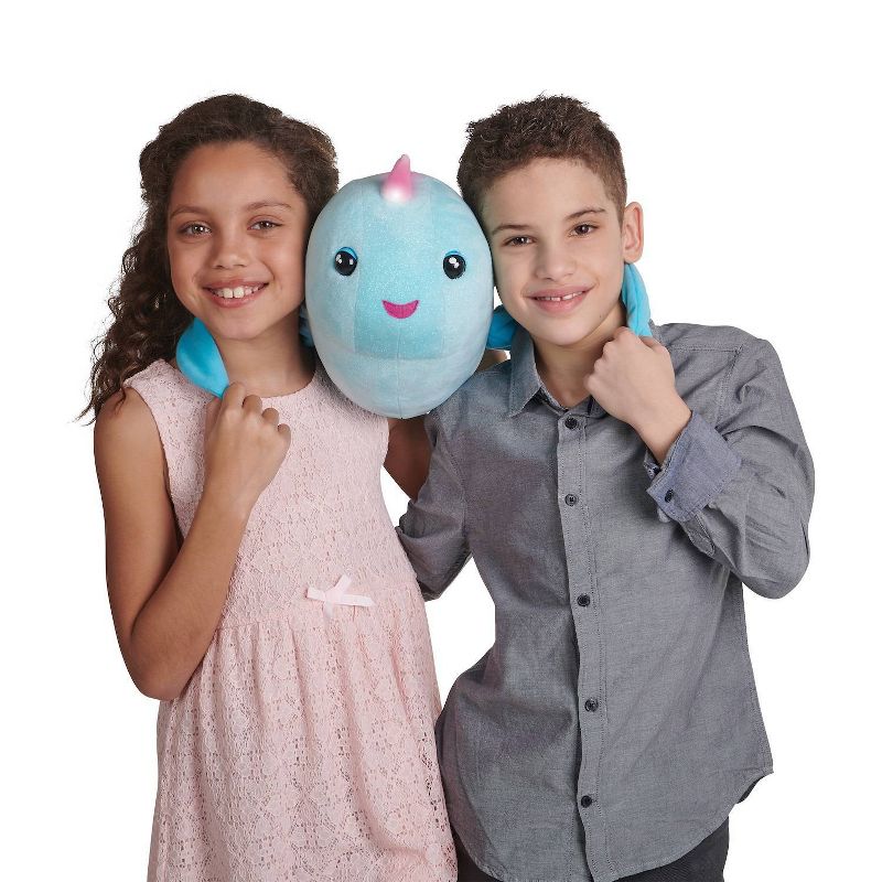 Fingerlings HUGS - Nikki (Blue Glitter) - Interactive Plush Narwhal - By WowWee