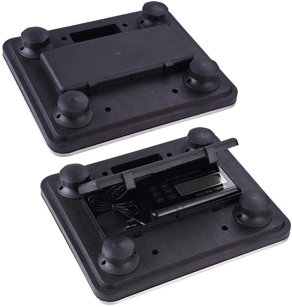 660lbs LCD AC Digital Floor Bench Scale Postal Platform Shipping 300KG Weigh