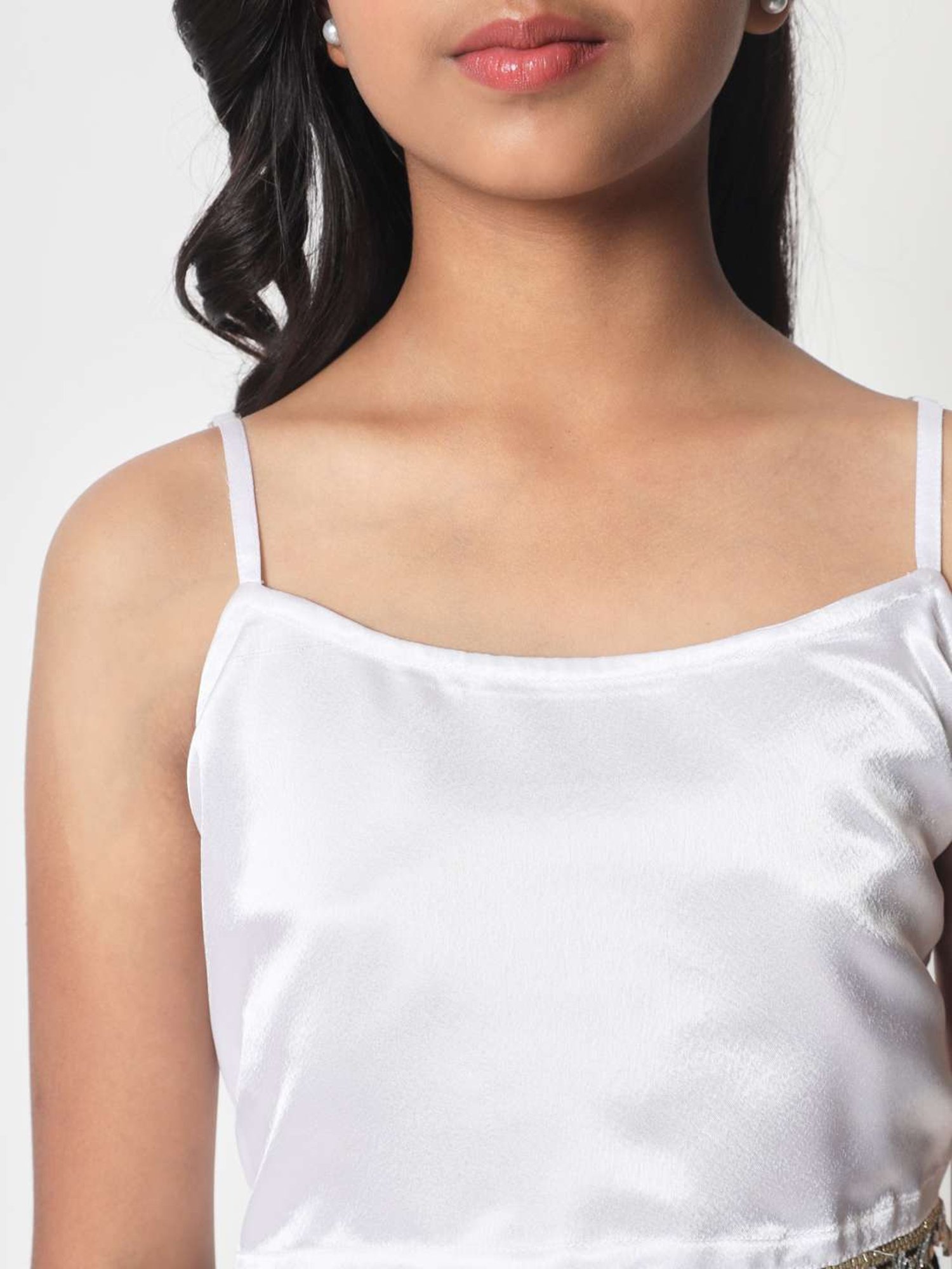 studiorasa Kids White Fitted Fit Top