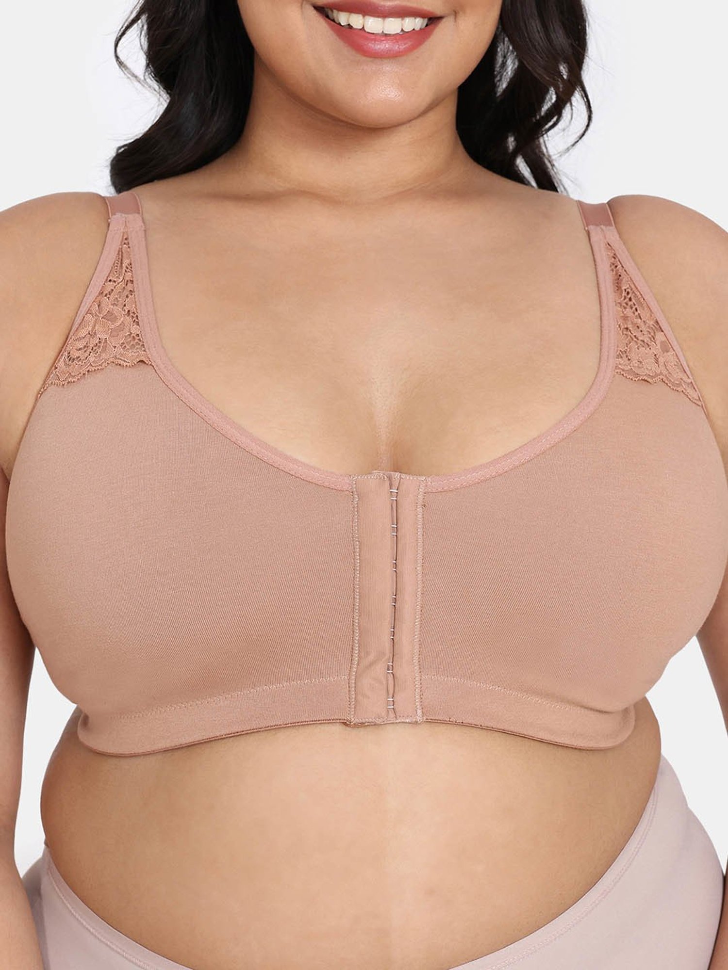 Rosaline by Zivame Nude Full Coverage Double Layered Non-Wired Bra