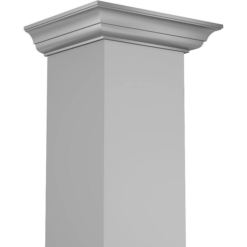 ZLINE KL2CRN30 30 Inch 400 CFM Mount Wall Ductless Crown Molding Range Hood with LED Lights and 4 Speed Exhaust Fans, Stainless Steel