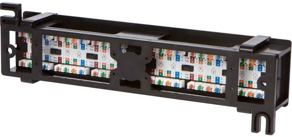 Buyer's Point 12 Port UTP 10 inch Cat6 Network Wall Mount Surface Patch Panel (100 Pack)