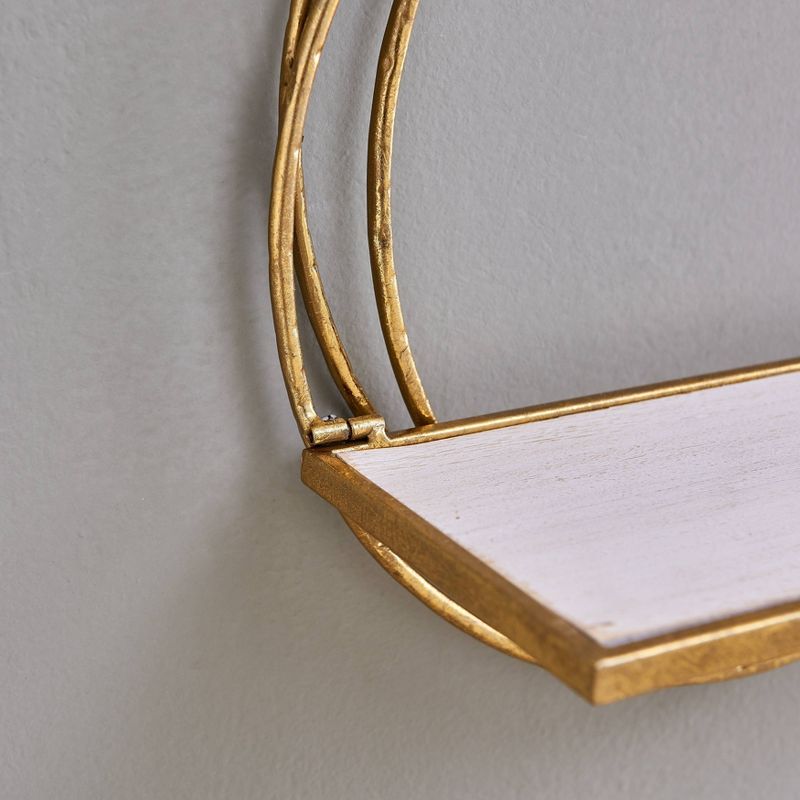 Set of 2 Floating Rings Wall Shelves Gold - Danya B.