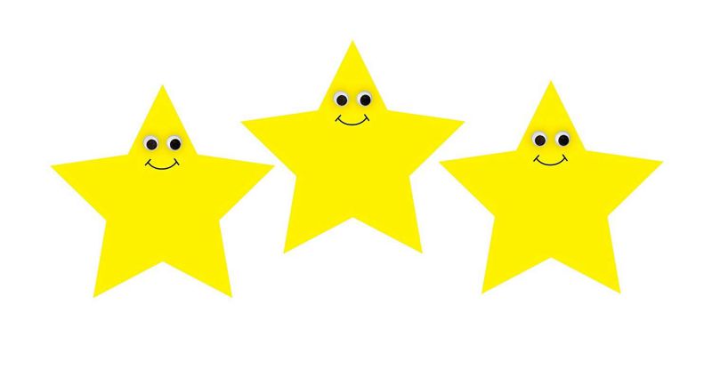 Hygloss Products Happy Yellow Stars Classroom Accents &ndash; Creative Teaching Resources &ndash; 7 Inches, 30 Pack