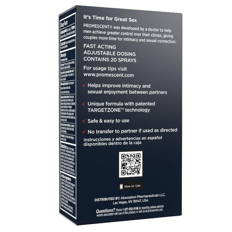 Promescent Sexual Performance Enhancer Spray - 2.6ml
