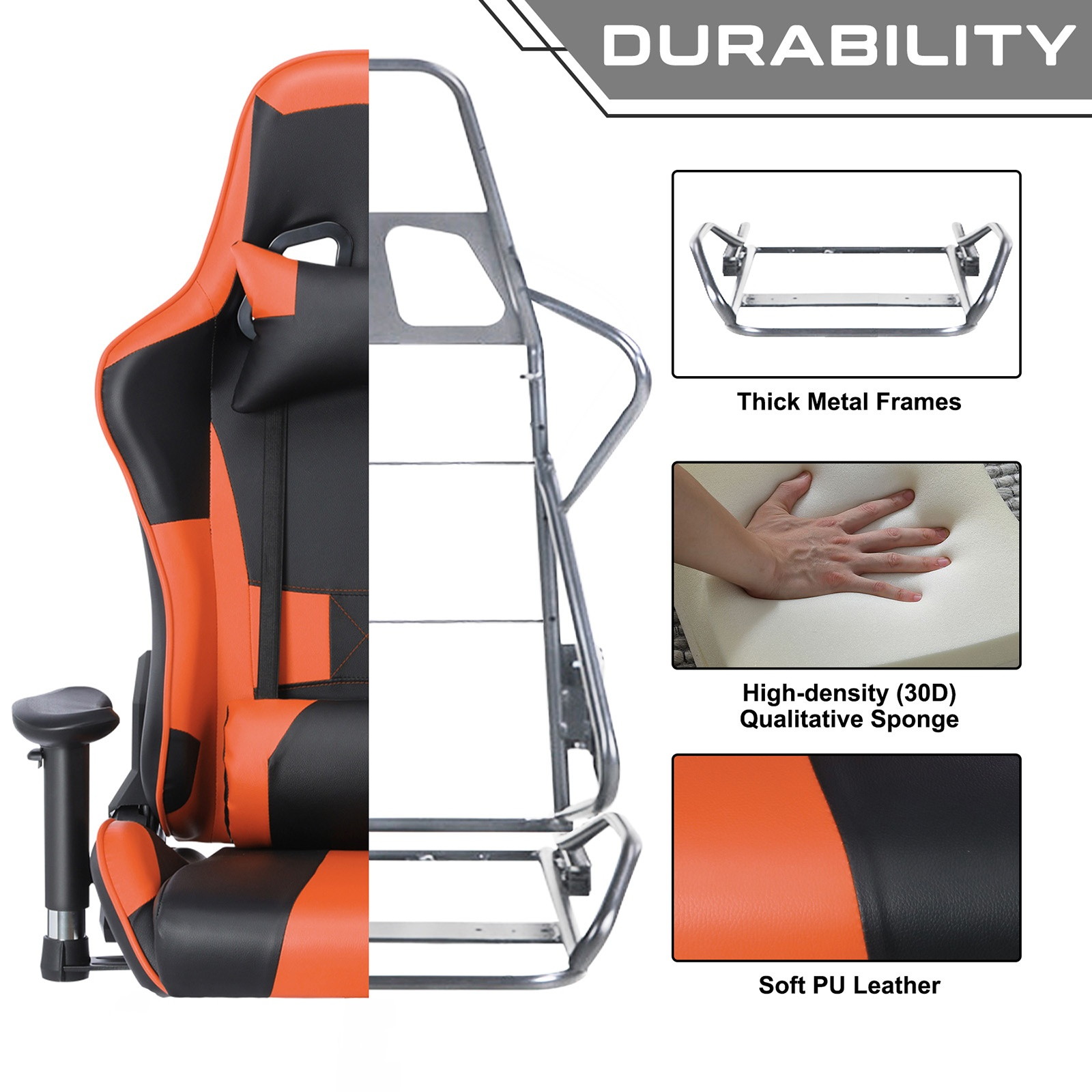 YOUTHUP Racing Style Gaming Chair Adjustable Ergonomic Computer Desk Chair,PU Leather Racing Reclining Swivel High Back Chair with Headrest and Lumbar Support,Pink