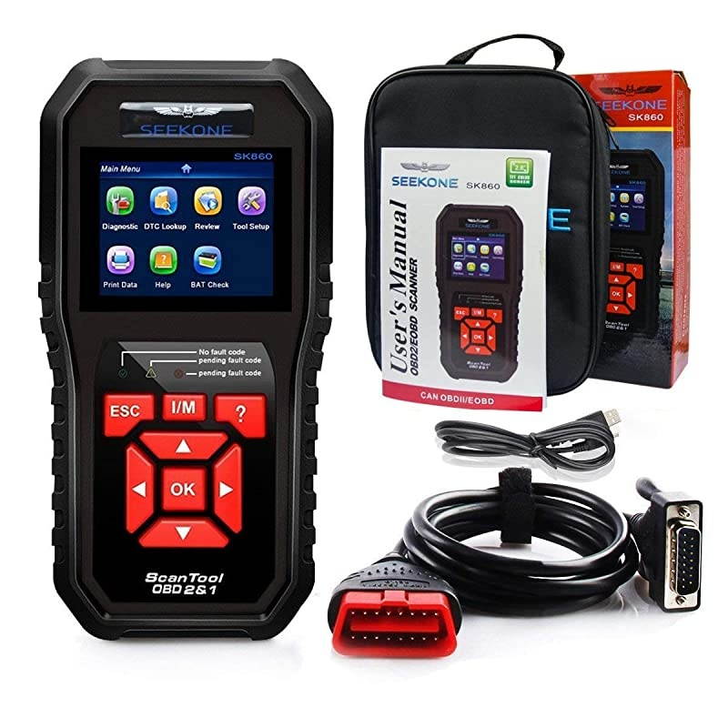 OBD2 Scanner Professional Car OBD II Scanner Auto Diagnostic Fault Code Reader Automotive Check Engine Light Diagnostic EOBD Scan Tool for All OBDII Protocol Cars Since 1996Enhanced SK860