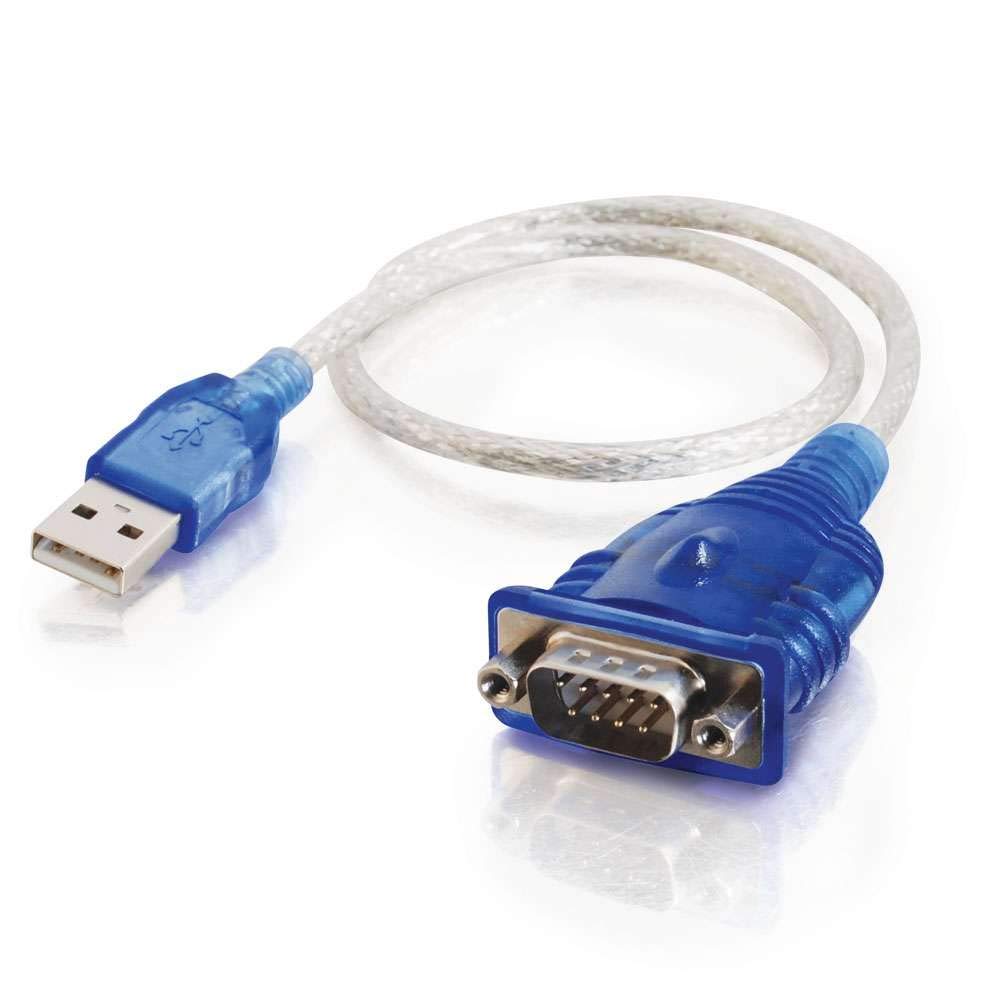 26886 USB to DB9 Serial RS232 Adapter Cable, Blue (1.5 Feet, 0.45 Meters)