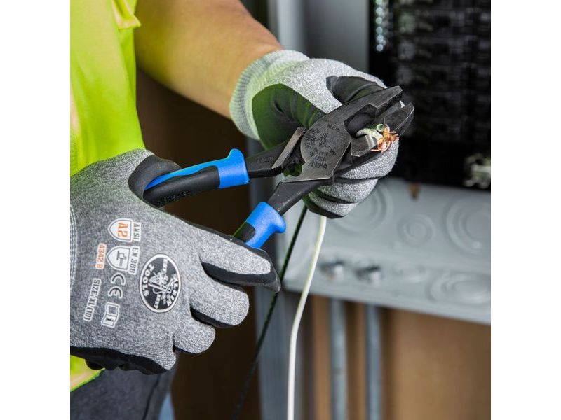 KLEIN TOOLS J2000-9NECRTP Lineman's Pliers, Fish Tape Pull/Crimping, 9-Inch