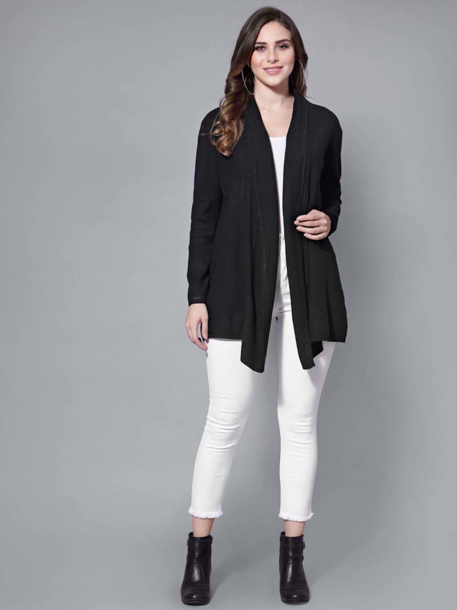 Mafadeny Black Plain Shrug