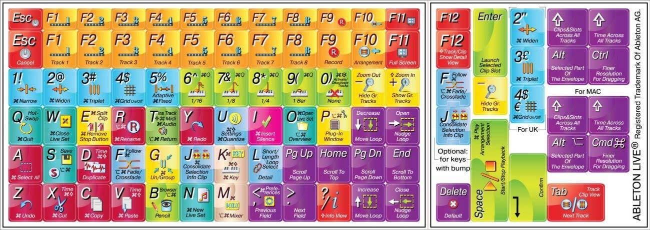 Ableton Live - New Color Keyboard Shortcut Sticker