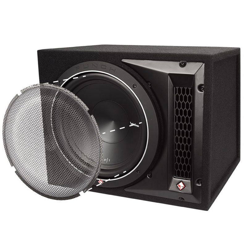Rockford Fosgate P1-1X12 Punch 12 Inch 500 Watt 4-Ohm Single Loaded Vented Enclosure (4 Pack)