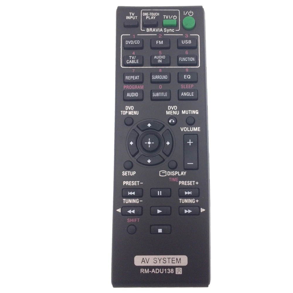 RM-ADU138 AV Receiver Remote Control For SONY DVD Home theater System DAV-TZ140 HBD-TZ140 SS-CT121 SS-WS121