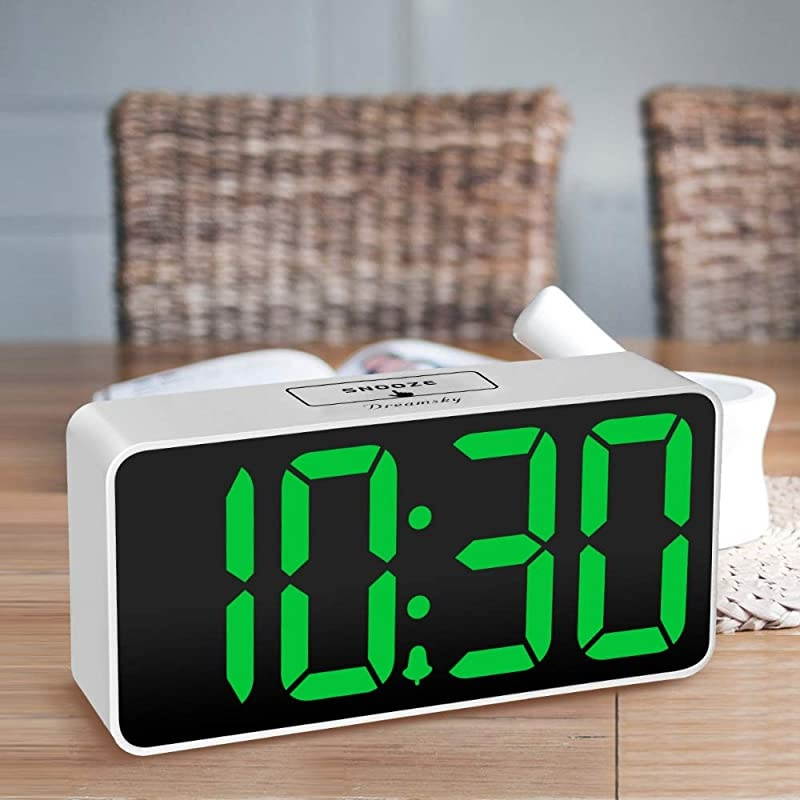 Large Digital Alarm Clock for Visually Impaired - 8.9 Inches Large Digital Clock for Bedroom, Fully Adjustable Dimmer, Jumbo Number Display, USB Ports, 12/24H, Snooze, Adjustable Alarm Volume