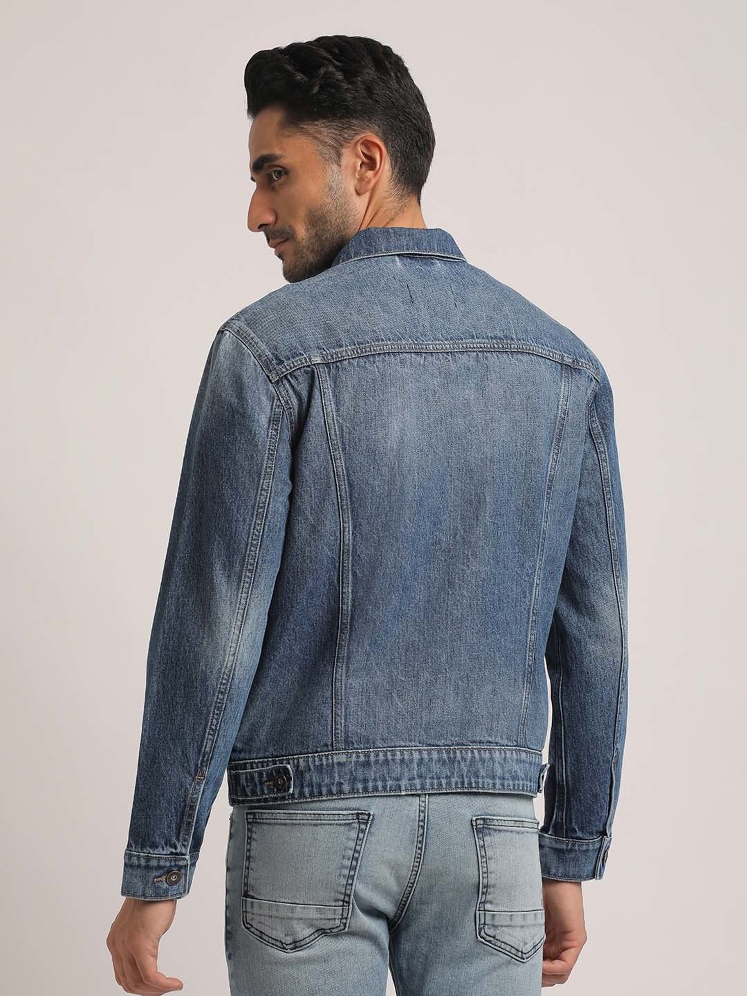 EVERBLUE Blue Regular Fit Denim Jacket