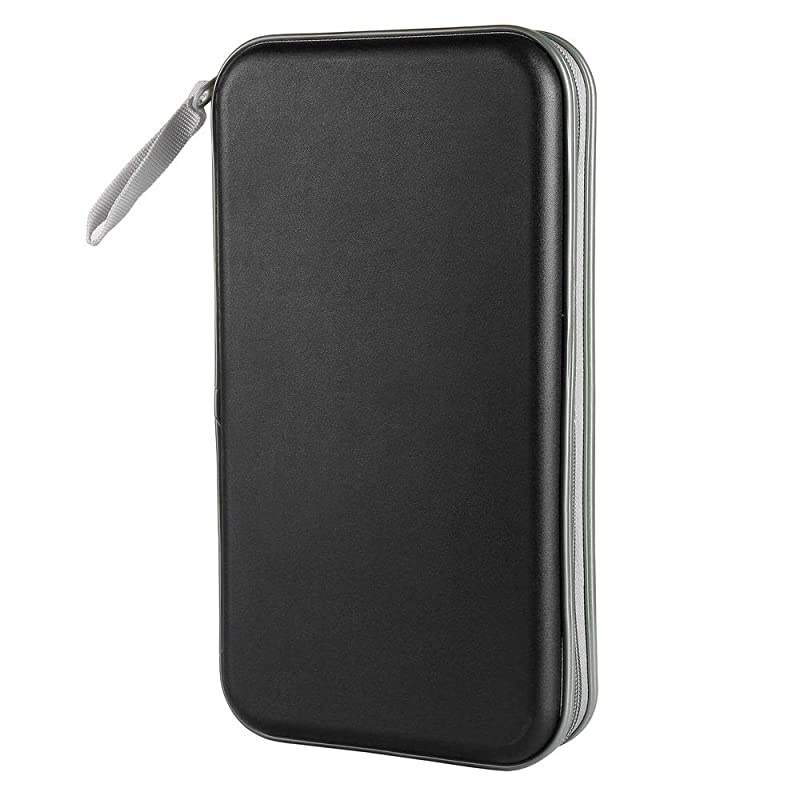 80 Capacity Heavy Duty CDDVD Wallet Binder Storage Case Bag Holder Booklet Dark Blue