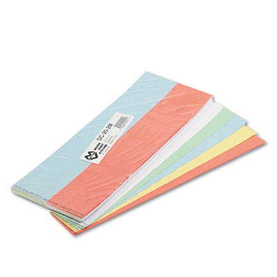 Magna Visual DC-20-2M Data Cards for Magnetic Card Holders, 2 x 1, Assorted Colors, 1,000/Pack