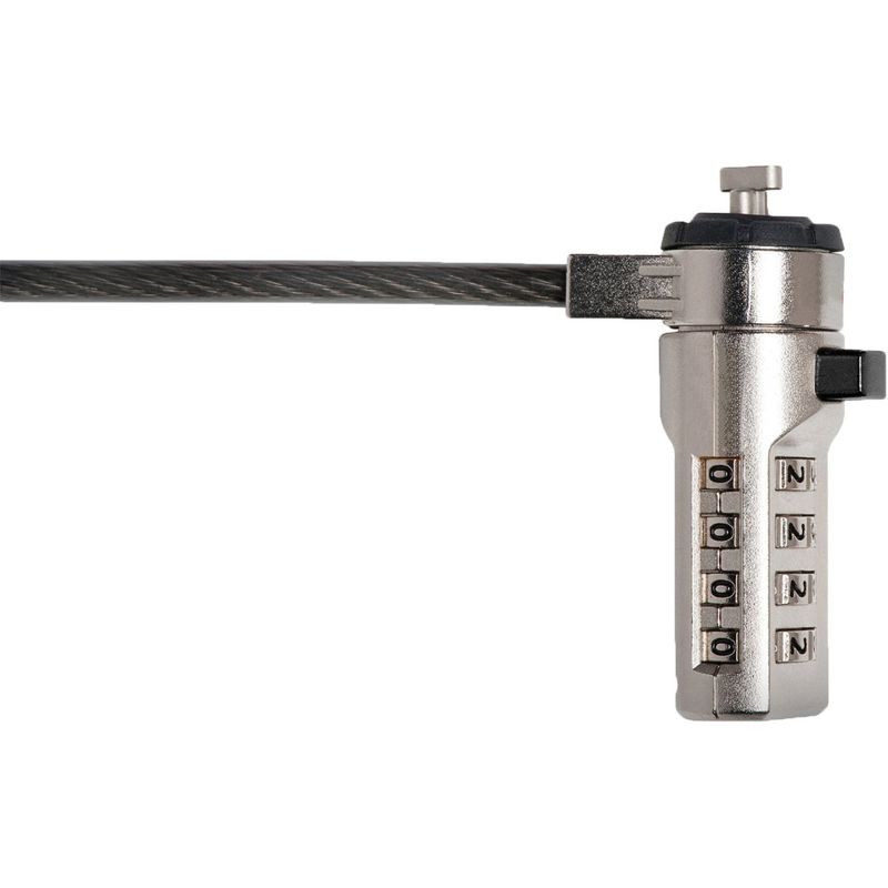 ChargeTech Anti-theft Combination Lock - Black - Stainless Steel - 6 ft - For Smartphone, Tablet, Notebook, Computer, Charging Station