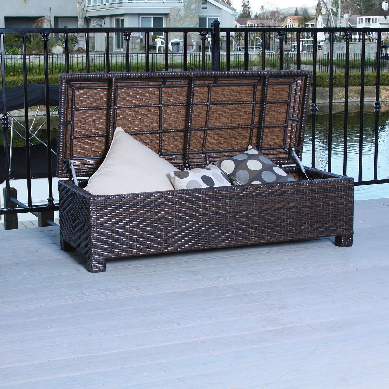 Wood Outdoor Bench in Natural Brown-Pemberly Row