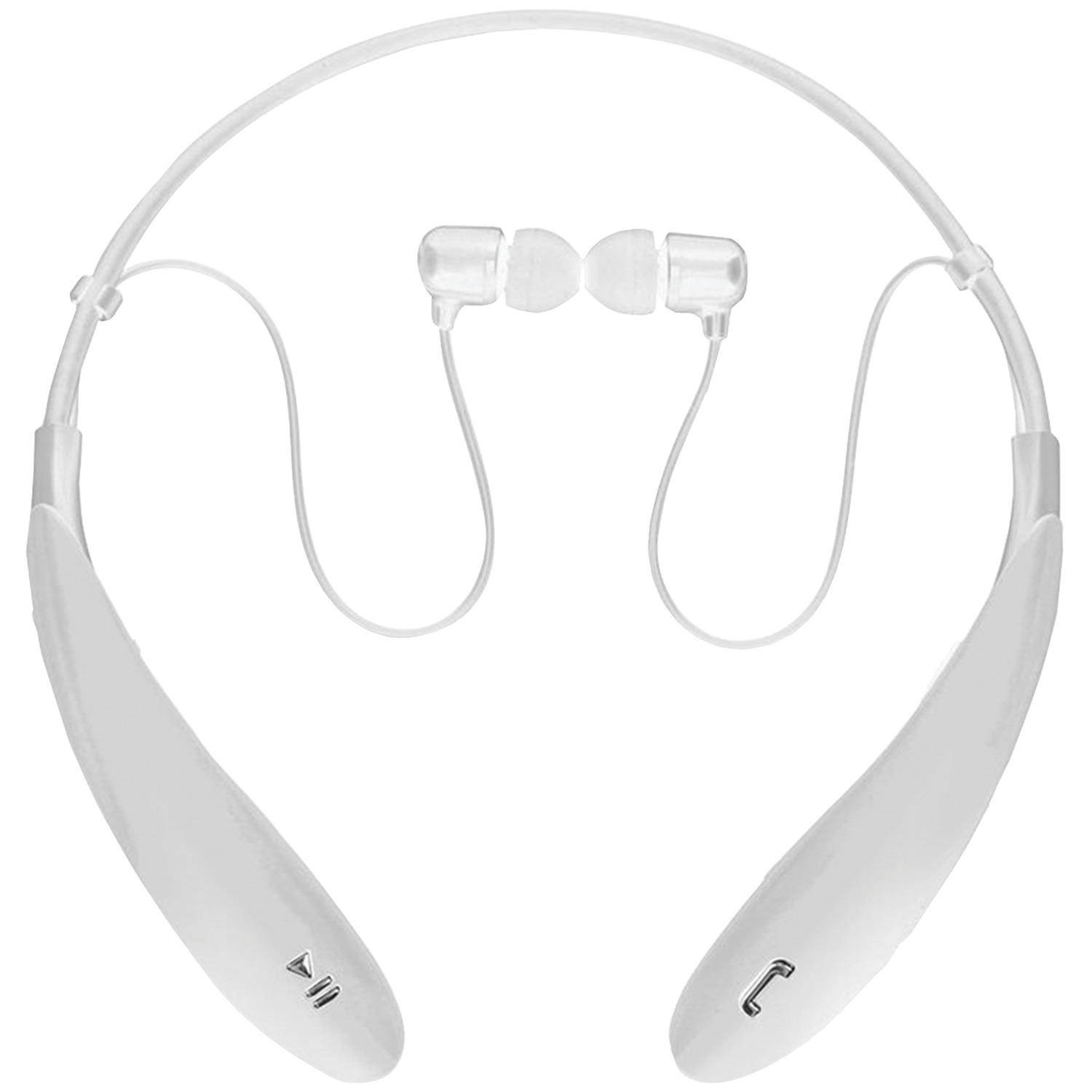 BT Wireless Hdphones w Mic Wht