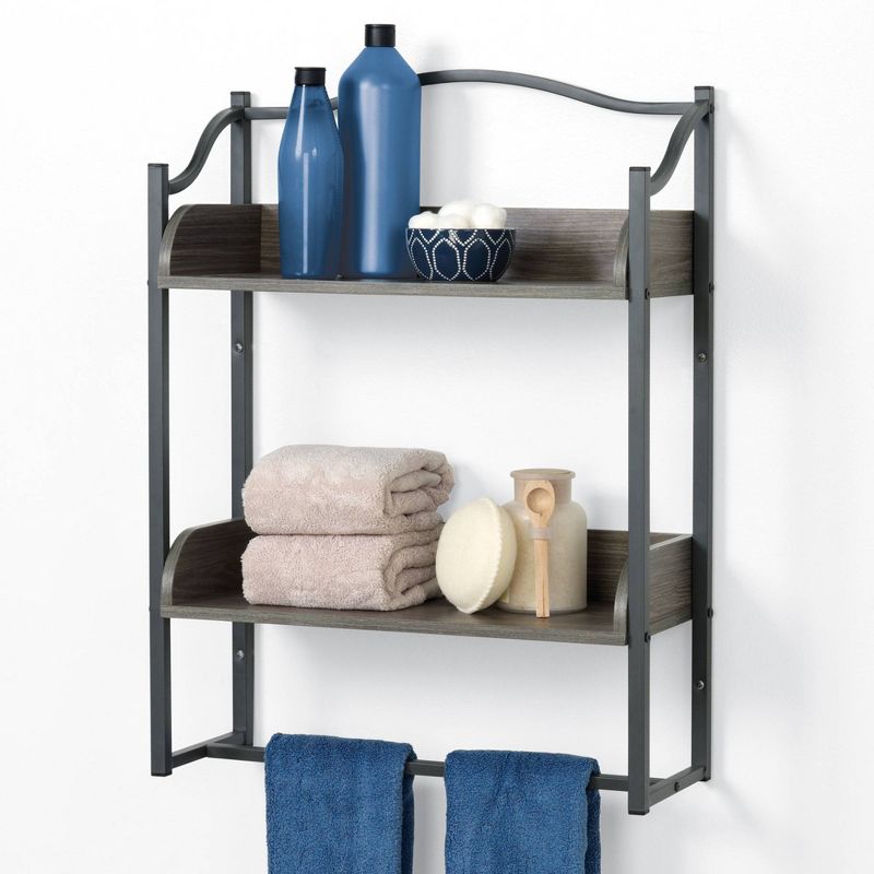 Bathroom Decorative Shelf Gray - Zenna Home