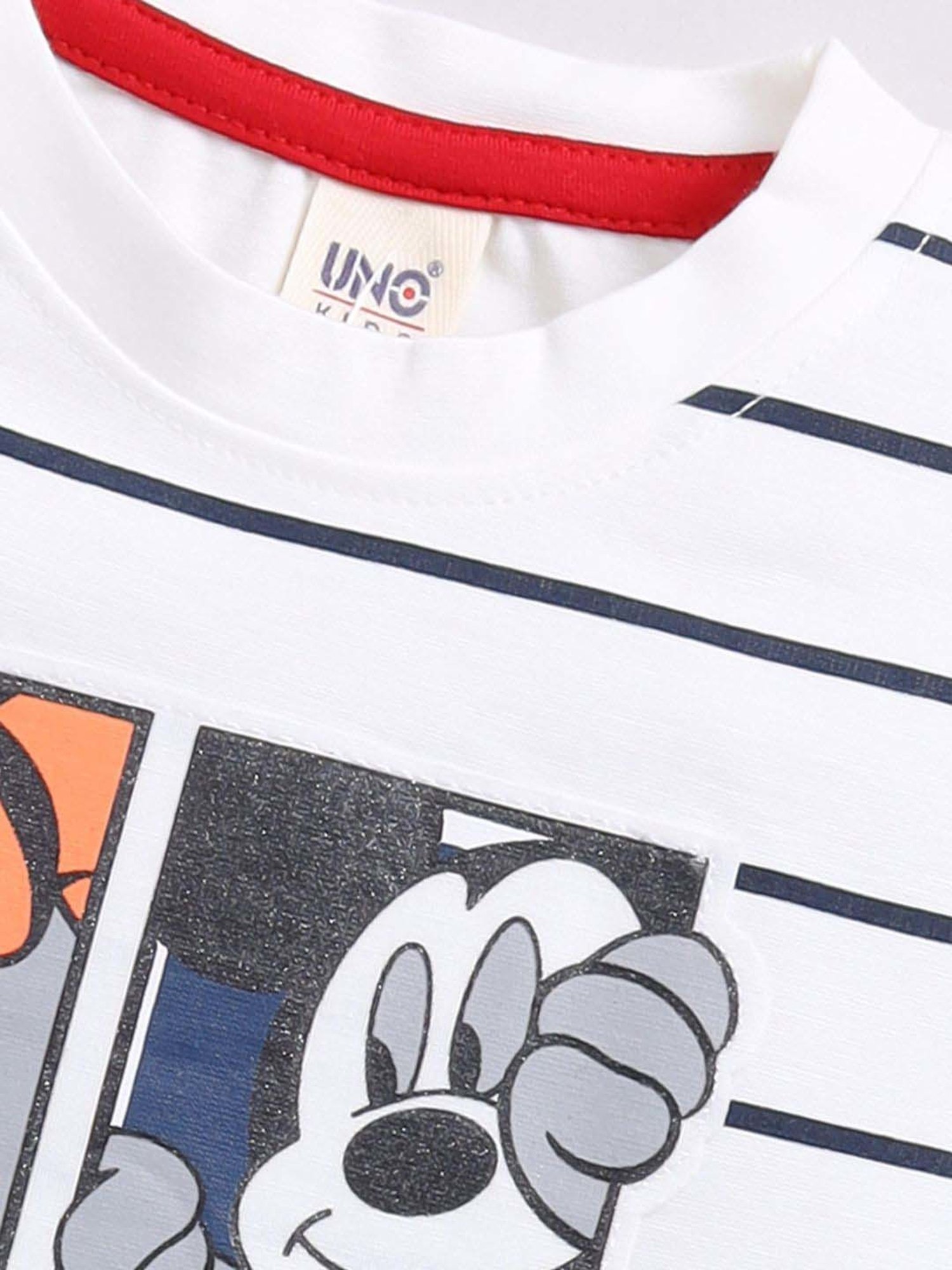 UNO KIDS Boys Black & White Striped Top & Short sets