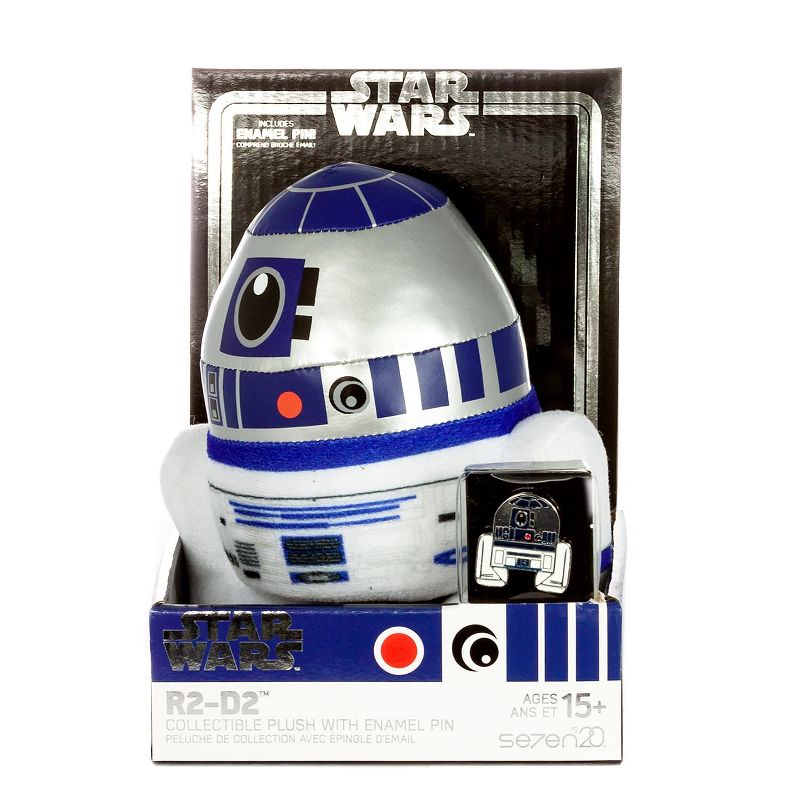 Seven20 Star Wars R2-D2 Stylized 7 Inch Plush With Enamel Pin