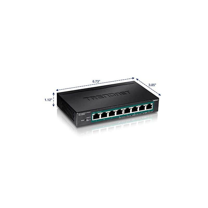 8Port Gigabit EdgeSmart PoE+ Switch 8 x Gigabit PoE+ Ports Desktop Switch 64W PoE Power Budget Managed PoE+ Switch Wall Mountable Desktop Ethernet SwitchLifetime ProtectionTPETG82ES