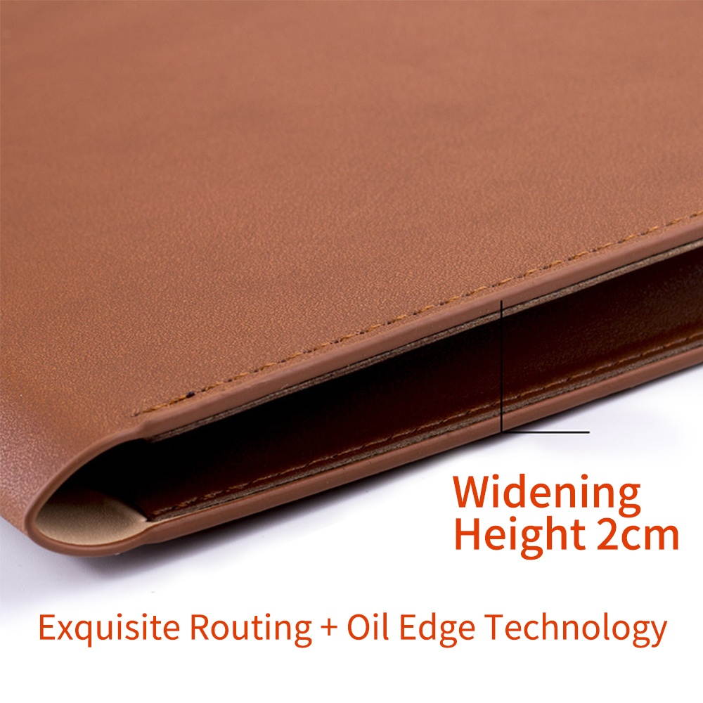 A4 File Bag PU Leather Document Pouch Paper Portfolio Contract Invoice Bill Storage Organizer with Magnetic Buckle for Office School Supplies